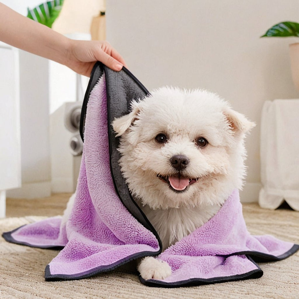 Extra Thick Super Absorbent 100x50cm Microfibre Pet Towel Microfibre Dog Towel Cara Mia Dogwear 