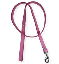 Load image into Gallery viewer, Full Grain Leather Dog Lead Pink Dog Leads Cara Mia Dogwear 

