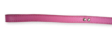 Load image into Gallery viewer, Full Grain Leather Dog Lead Pink Dog Leads Cara Mia Dogwear 
