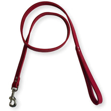 Load image into Gallery viewer, Full Grain Leather Dog Lead Red Dog Leads Cara Mia Dogwear 
