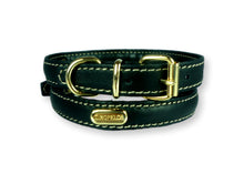 Load image into Gallery viewer, La Cinopelca Designer Leather Dog Collar Black Dog Collars Cara Mia Dogwear 
