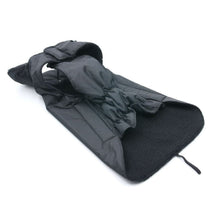 Load image into Gallery viewer, Waterproof Dog Coat Black Aqua Stretch Extra Thick Fleece Coat Cara Mia Dogwear 
