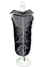 Load image into Gallery viewer, Waterproof Dog Coat Black Aqua Stretch Extra Thick Fleece Coat Cara Mia Dogwear Small 

