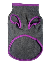 Load image into Gallery viewer, Grey Lightweight Button Neck Fleece Dog Vest Lightweight Button Neck Dog Fleece Vest Cara Mia Dogwear 
