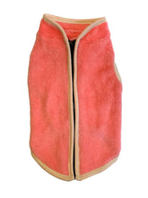 Load image into Gallery viewer, Pink Zip Back Faux Fur Coat Zip Back Fluffy Faux Fur Dog Vest Coat Cara Mia Dogwear 
