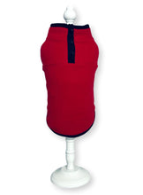 Load image into Gallery viewer, Red Lightweight Button Neck Fleece Dog Vest Lightweight Button Neck Dog Fleece Vest Cara Mia Dogwear 
